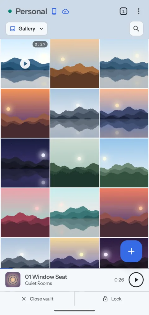 The Gallery mode in the Android app.
